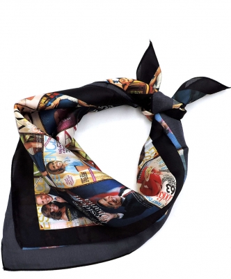 Magazine Cover Collage Bandana Scarf OS801 MULTI